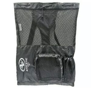 Athletic Works Deluxe Mesh Swim Gym Bag Zipper Pocket 40L Capacity Black NEW NWT